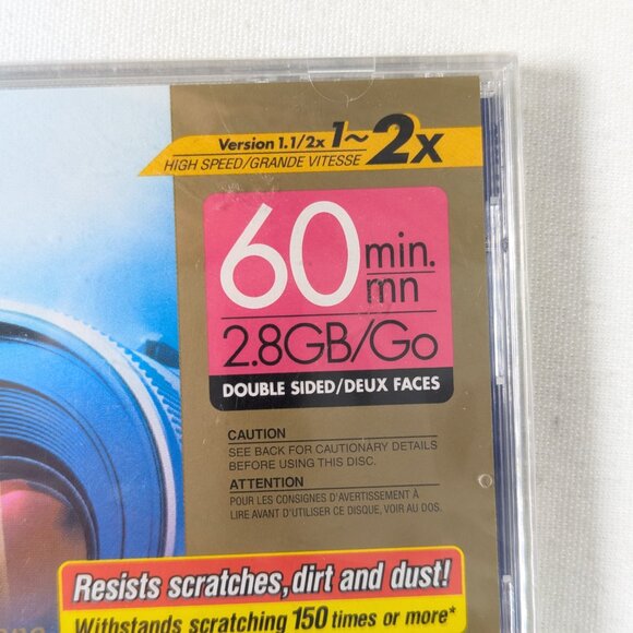 3 x New in plastic JVC DVD-RW Camcorder disc 60 mins / 2.8GB - Picture 3 of 6